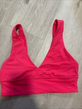 lululemon athletica Hot Pink V-Neck Sports Bra